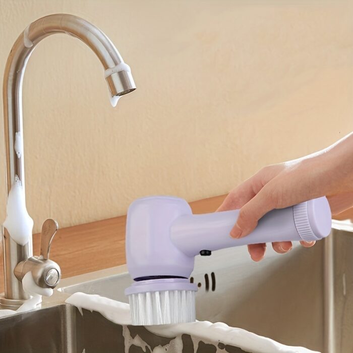 5 In 1 Multifunctional Electric Brush Cleaner Bathroom Sink Kitchen Window Electric Rotary Brush Cleaner - Image 1